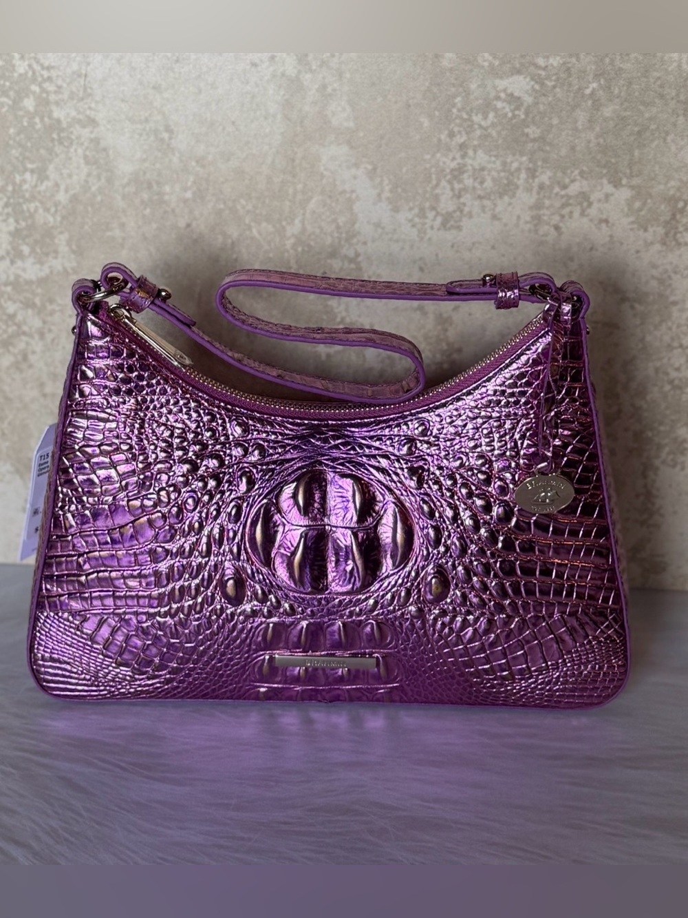 PERFECT EYE PLACEMENT BRAHMIN ESME OPERA PINK PURPLE FOIL METALLIC NWT